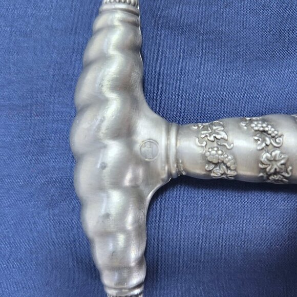 WMF Zinn Pewter Wine Opener Screw-Pull Grapes Leaves Design Vintage - Picture 7 of 7